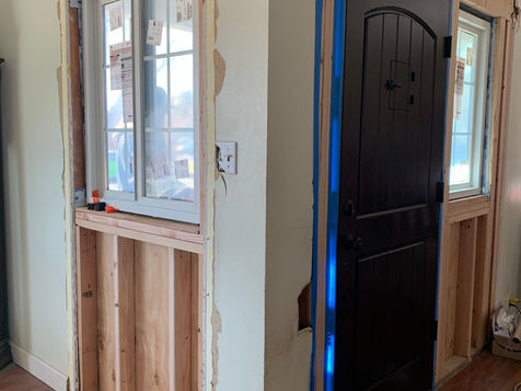 New door and windows inside view