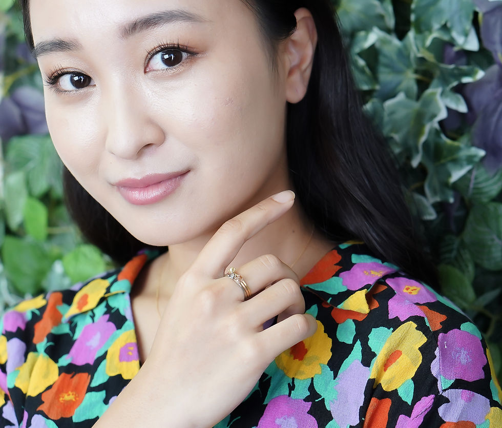 Thumbnail: K18YG Natural Color Rose Cut Diamond Ring