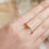 Thumbnail: K10YG "Half-Moon Cut" Natural Citrine Ring