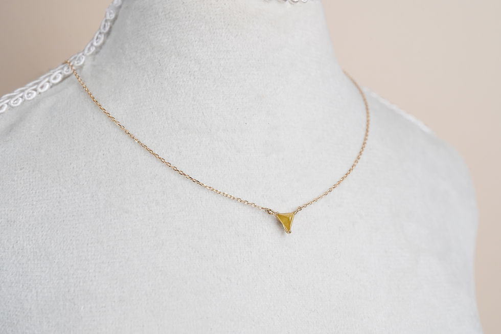 Thumbnail: K18YG Triangle Diamond Pendant