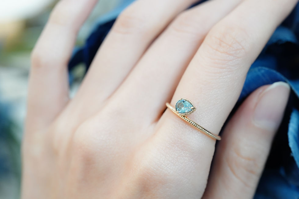 Thumbnail: K10YG Aquamarine Ring