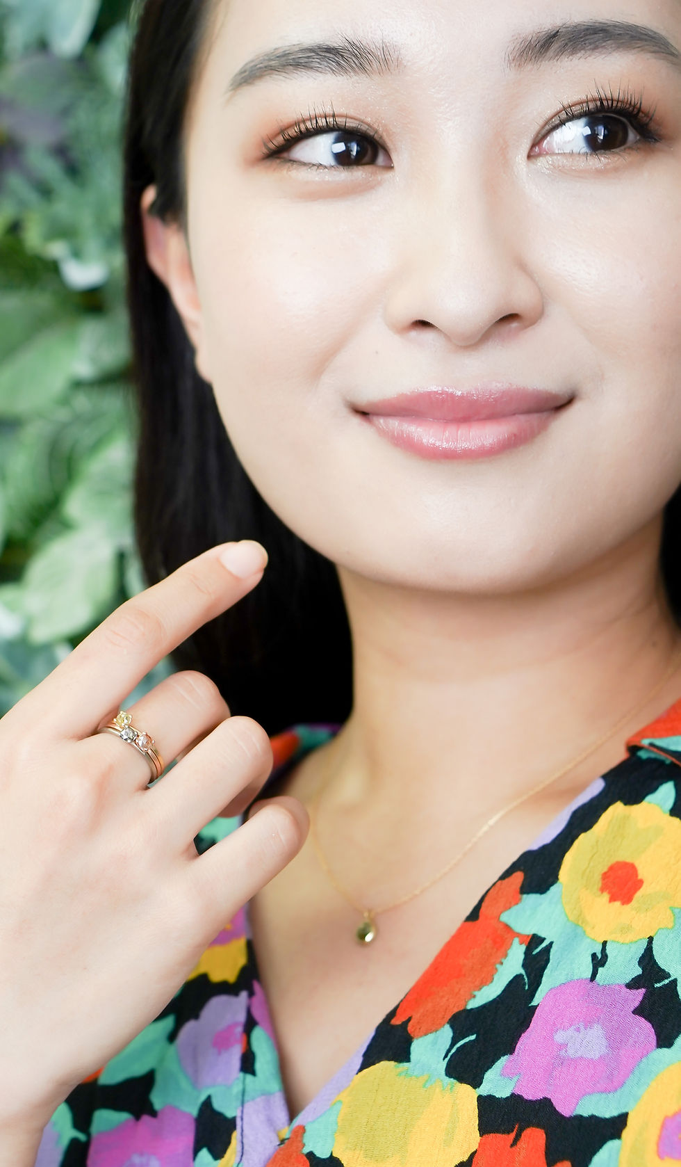 Thumbnail: K18YG Natural Color Rose Cut Diamond Ring