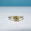 Thumbnail: K18YG round natural diamond ring