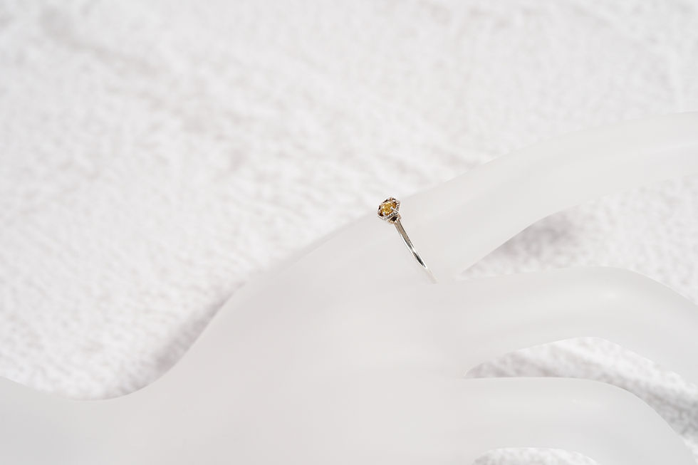 Thumbnail: Natural and Gentle Rose Cut Diamond Ring in Silver