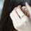 Thumbnail: K10YG Trillion Rose Cut Natural Diamond Ring