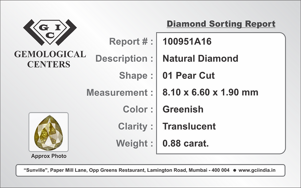 Thumbnail: K18YG pear cut diamond pendant