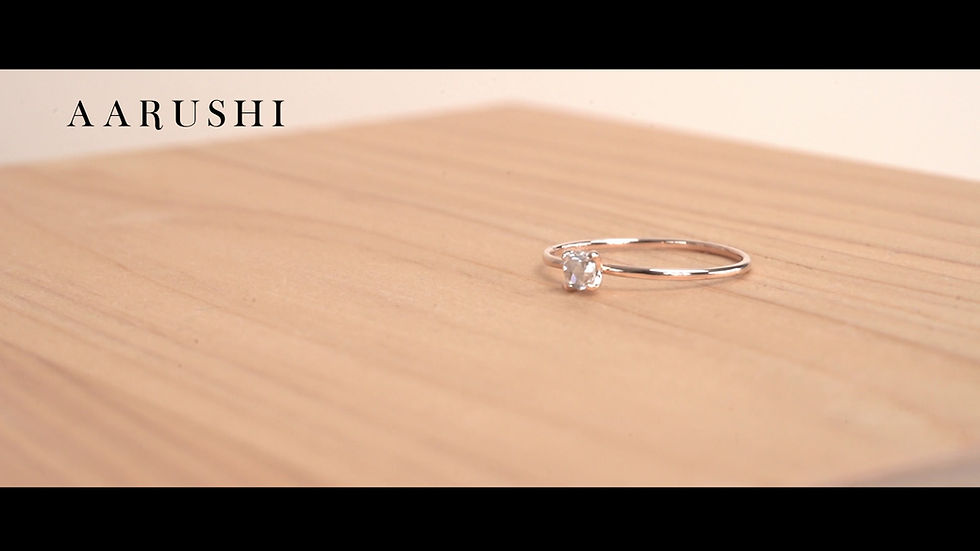 Thumbnail: K18PG Natural Rose Cut Diamond Ring