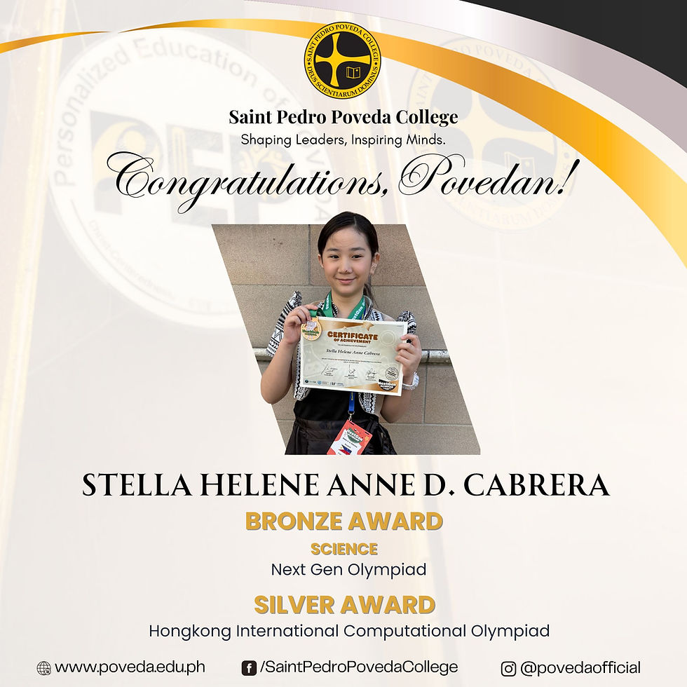 Congratulations, Stella Helene Anne D. Cabrera!