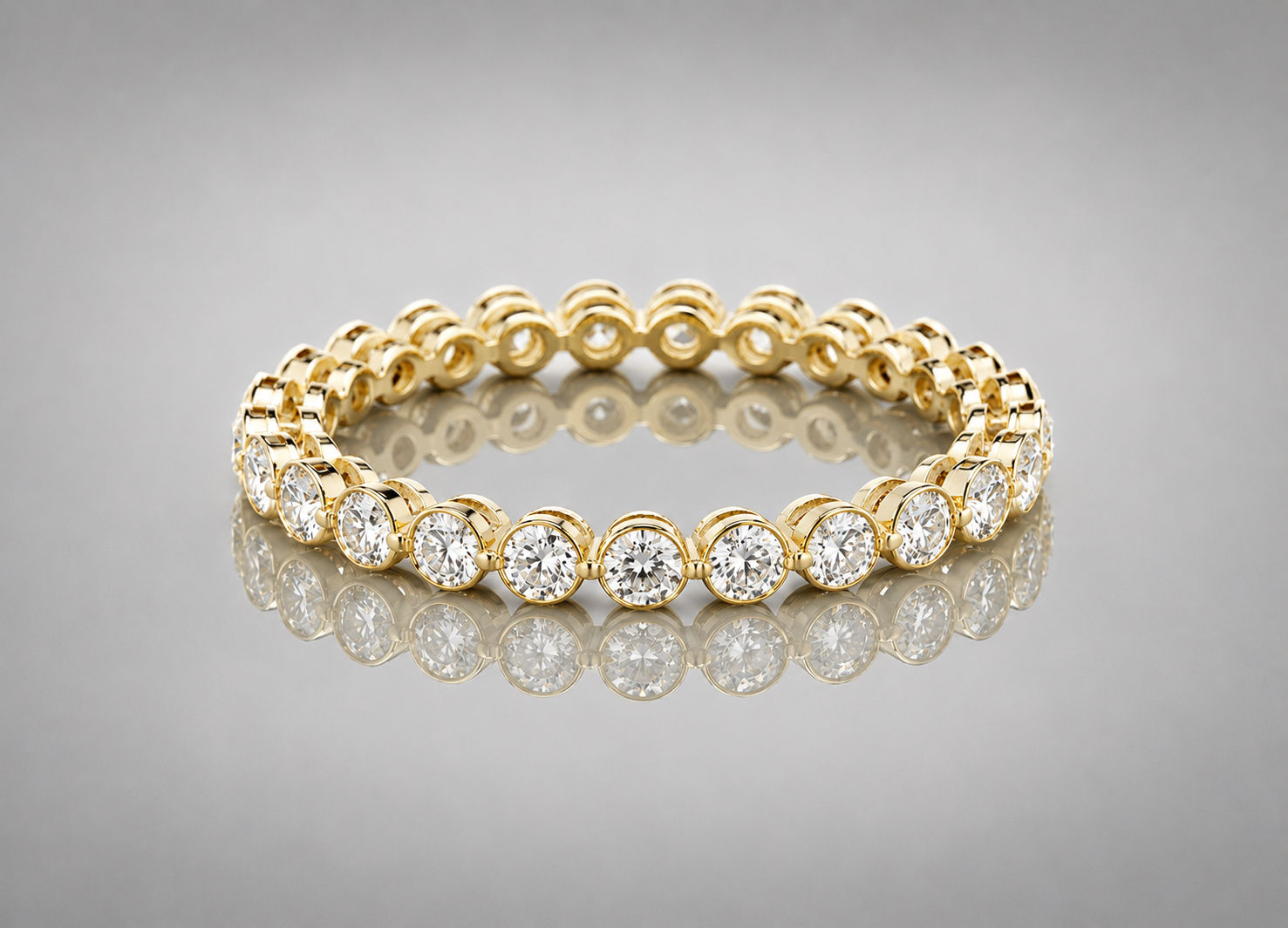 2 Carat Round Bubble Diamond Band