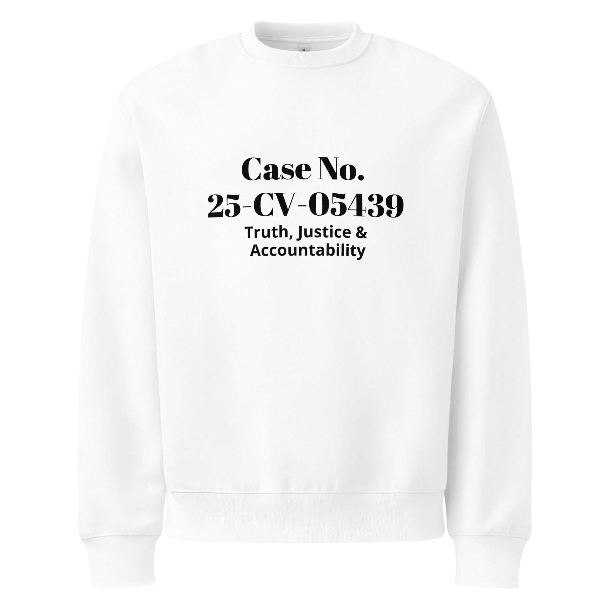 Case No. 25-CV-05439 Oversized heavyweight sweatshirt
