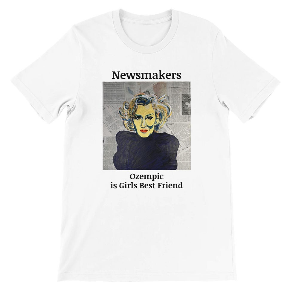 Thumbnail: "Newsmakers – Ozempic Is a Girl's Best Friend" Premium Unisex Crewneck T-shirt