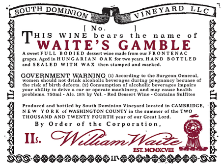 Waite’s Gamble Wine Story 