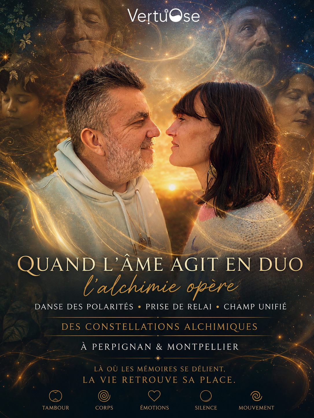 Emmanuel et Flore les yeux dans les yeux - constellations en duo