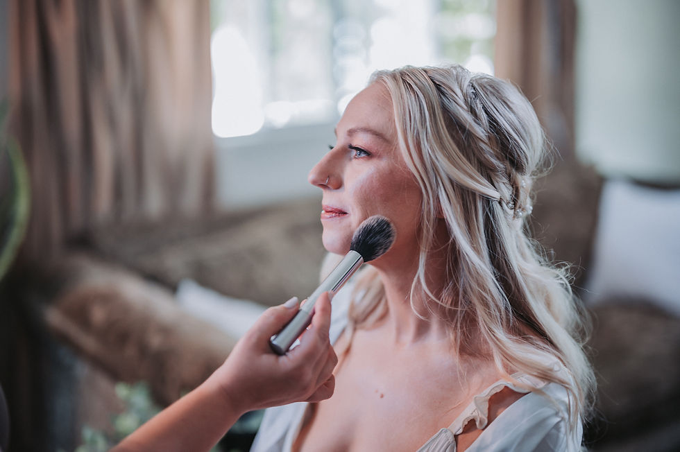 Bride gets ready