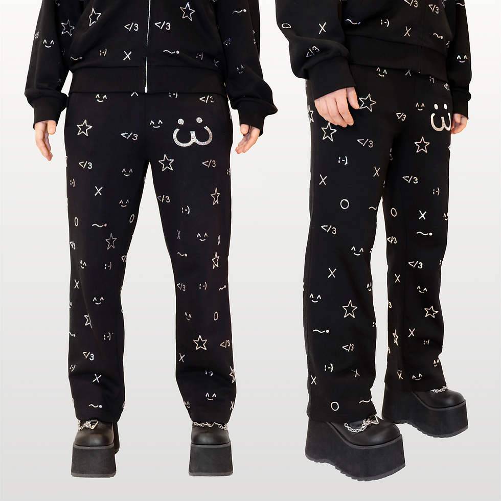 Thumbnail: TXT ME Rhinestone Track Pants