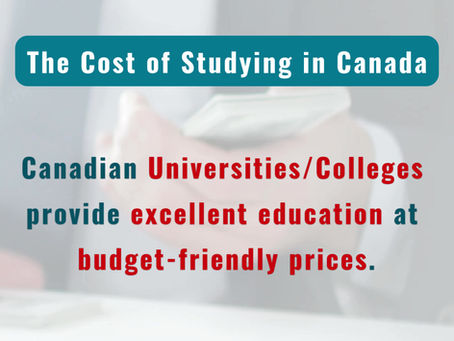 THE COST OF STUDYING IN CANADA