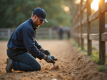 A-worker-maintaining-equestrian-arena-with-professional-technical-equipment-in-environment