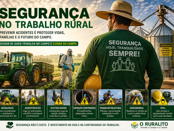Segurança no Trabalho Rural: prevenir acidentes é proteger vidas, famílias e o futuro do campo