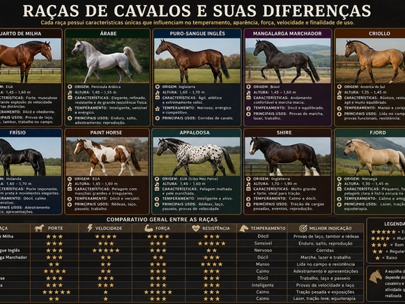 Raças de cavalos e suas diferenças