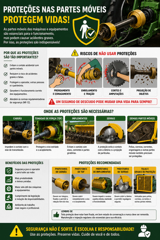 Proteções nas Partes Móveis: Segurança que Salva Vidas 