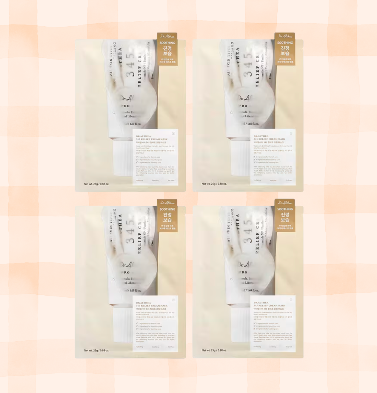 Dr. Althea, 345 Relief Cream Mask Box, 4 sheets
