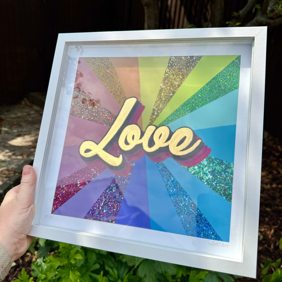Thumbnail: Love Print Large - Gilded & Framed