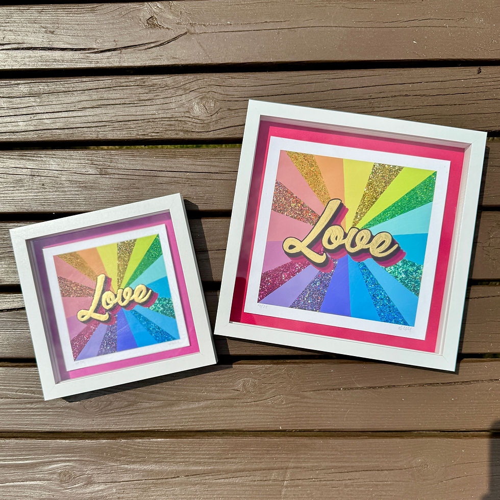 Thumbnail: Love Print Small - Gilded & Framed