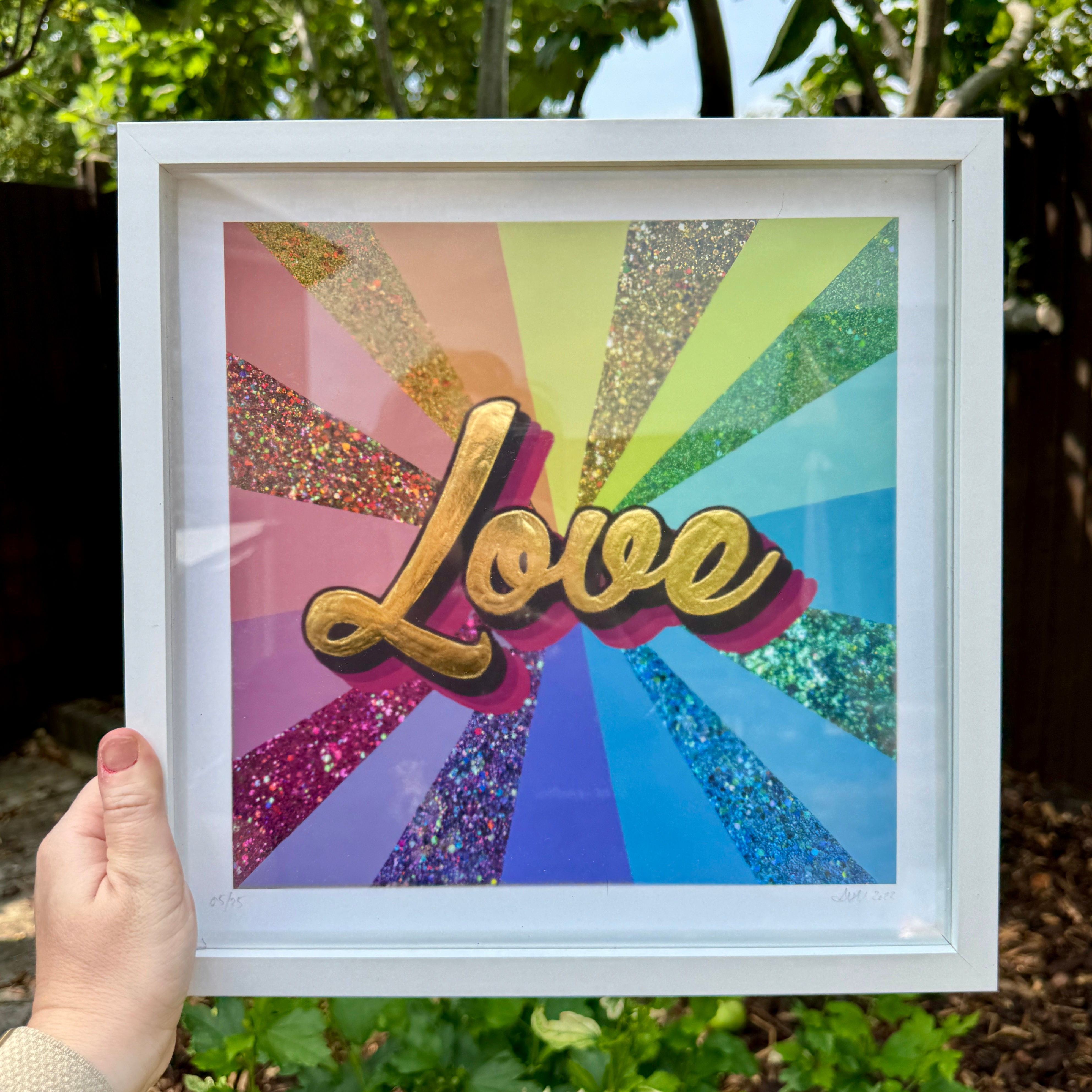 Love Print Large - Gilded & Framed