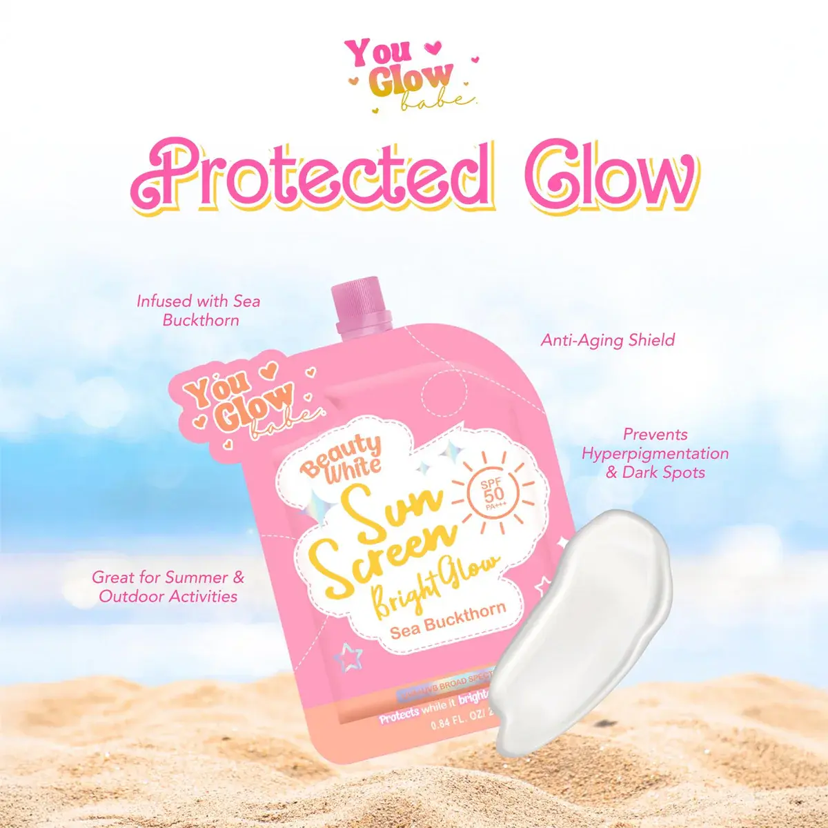 You Glow Babe Beauty White Sunscreen SPF 50