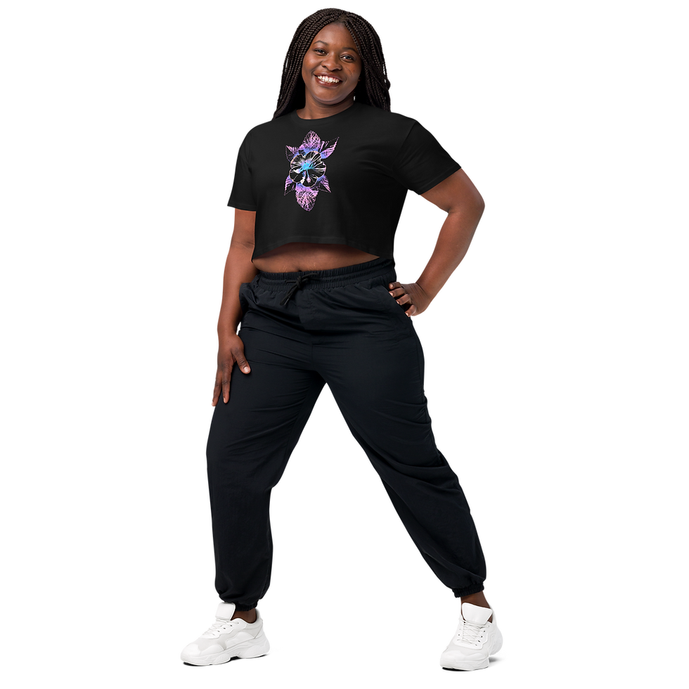 Thumbnail: Pastel Hibiscus Crop Top Tee