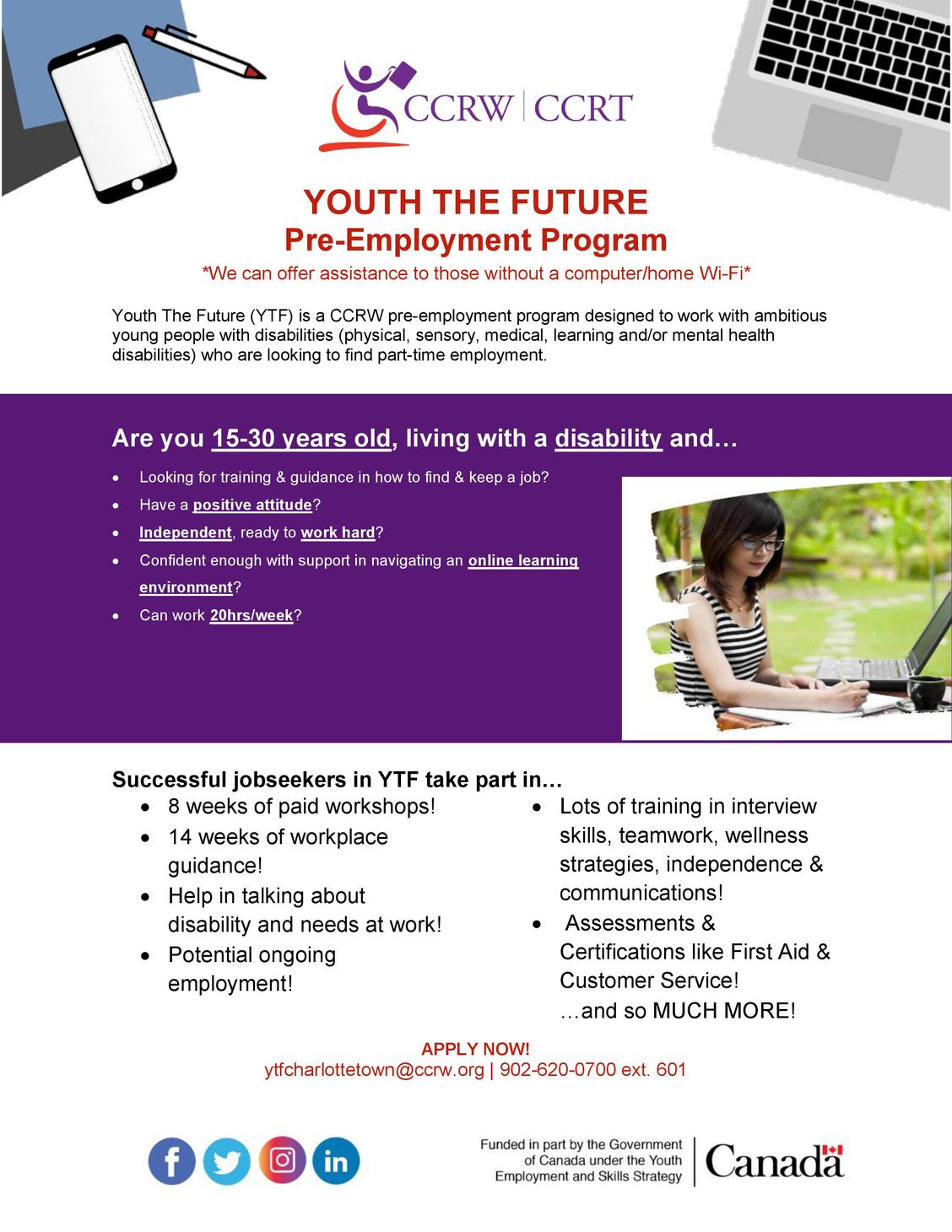 Sharing Information on two Programs: 1) Support Group for Parents 2) Youth the Future Pre-Employment Program content media