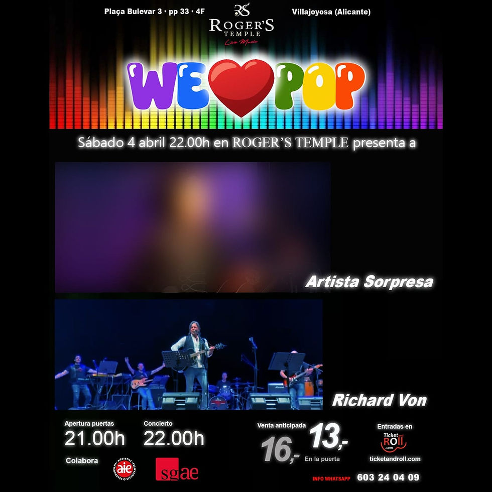 WE❤️POP | Richard Von y un artista sorpresa