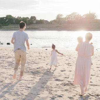 Familien Fotoshooting am Rhein