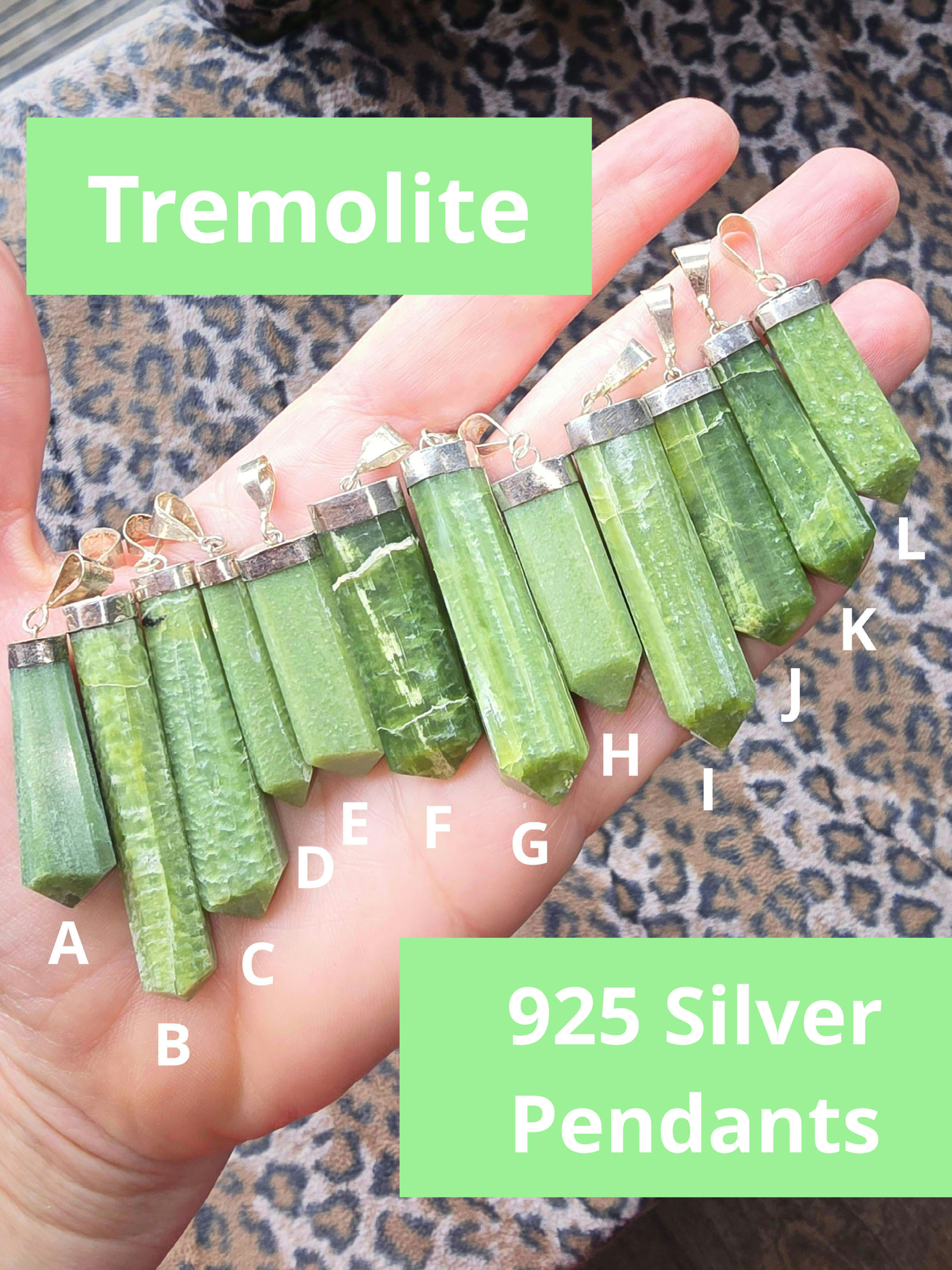 Tremolite 925 Silver Pendants