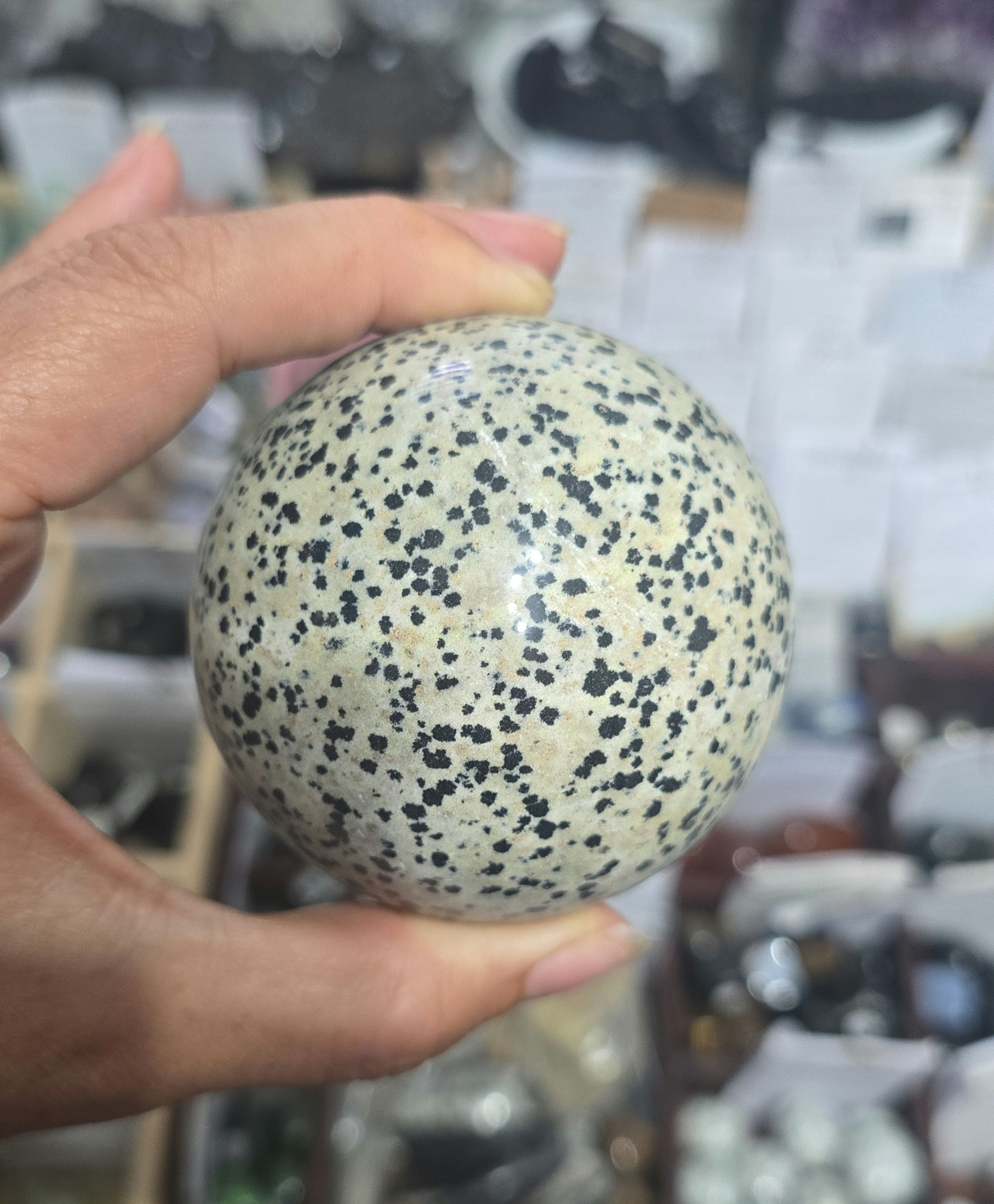 Large Dalmatian Stone 7.1cm Sphere