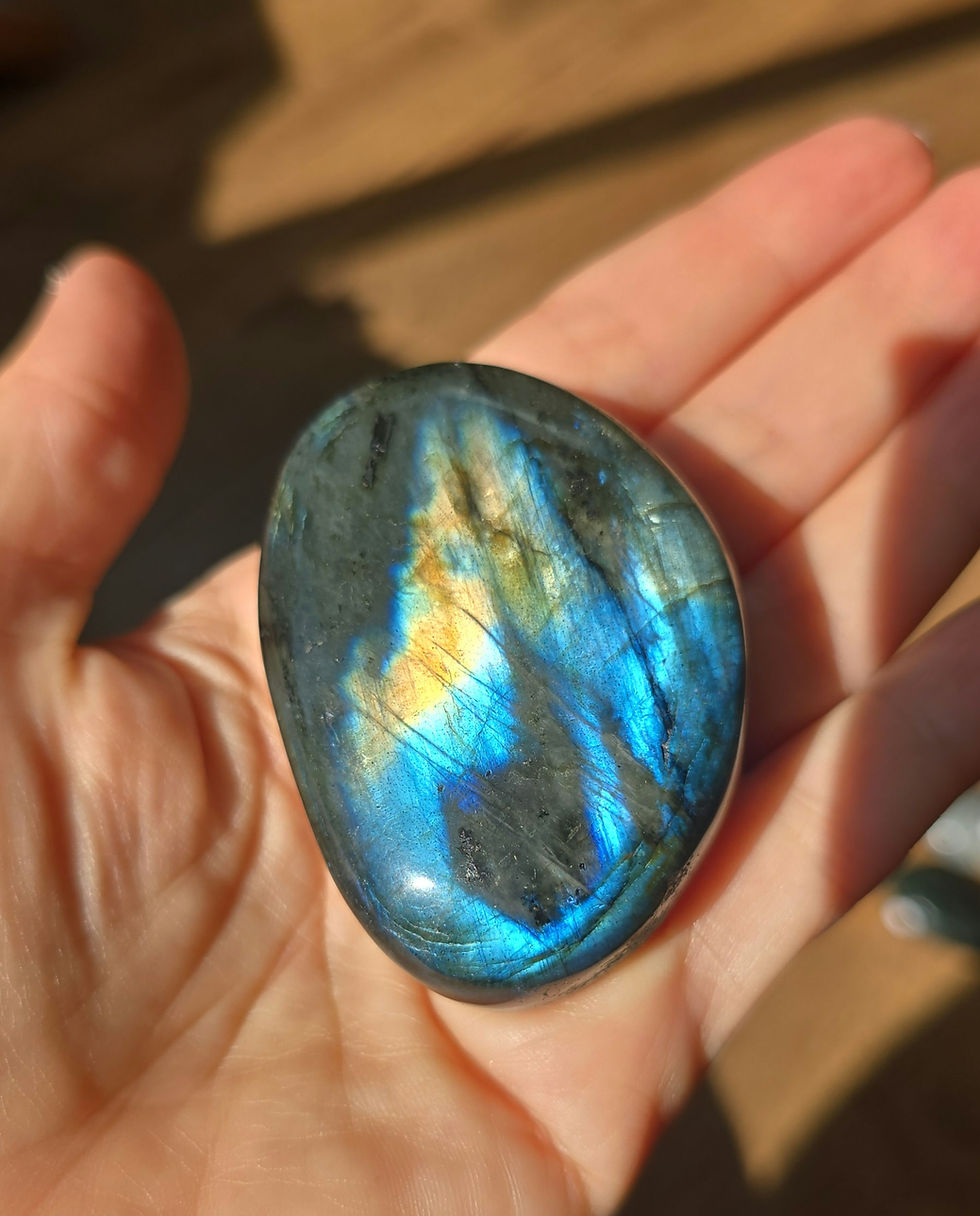 Thumbnail: Large Labradorite Palm Stones 85g-115g