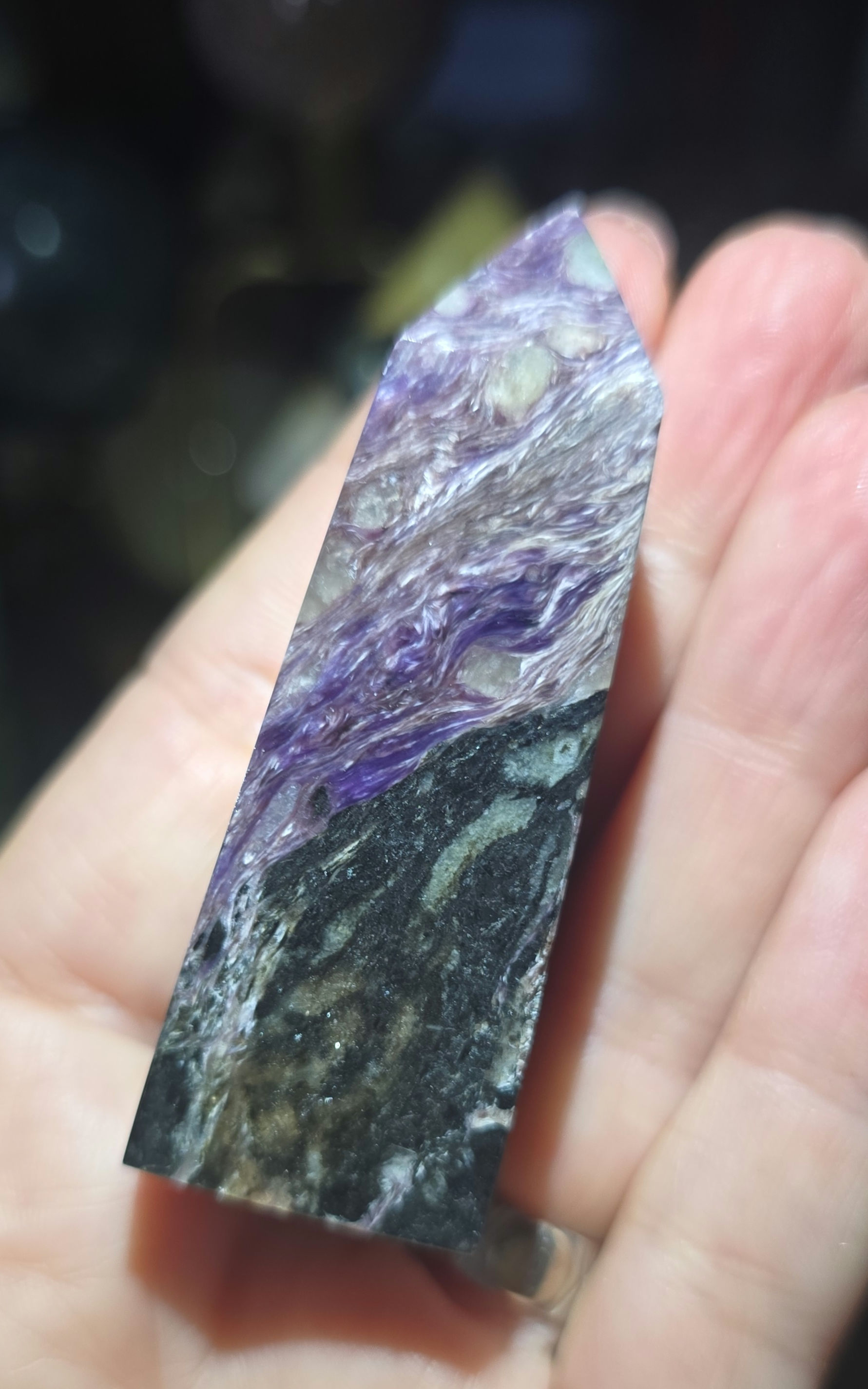 Charoite Point - very rare find!