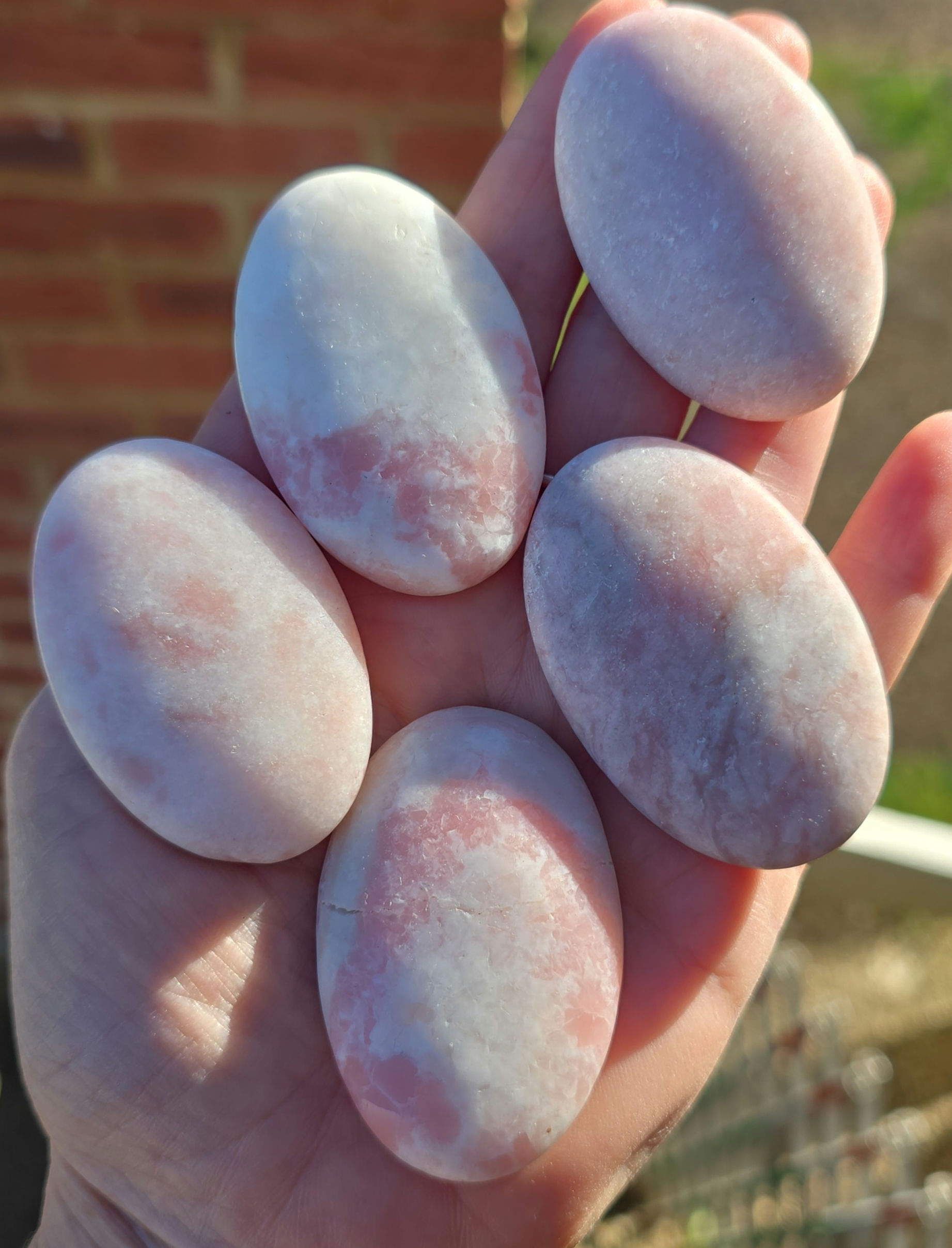 Pink Opal Palm Stones - Half Price!
