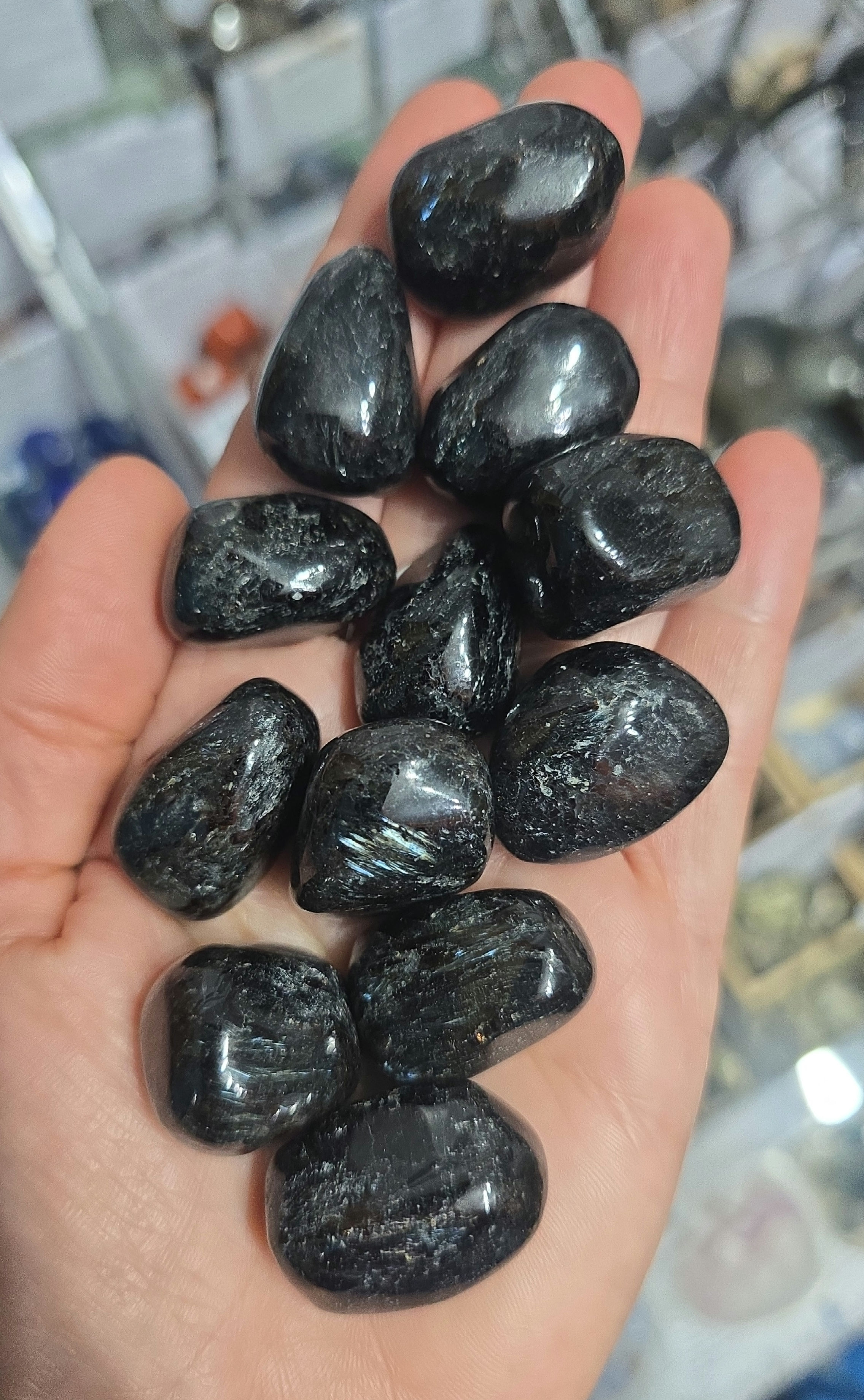 Arfvedsonite Tumble Stones