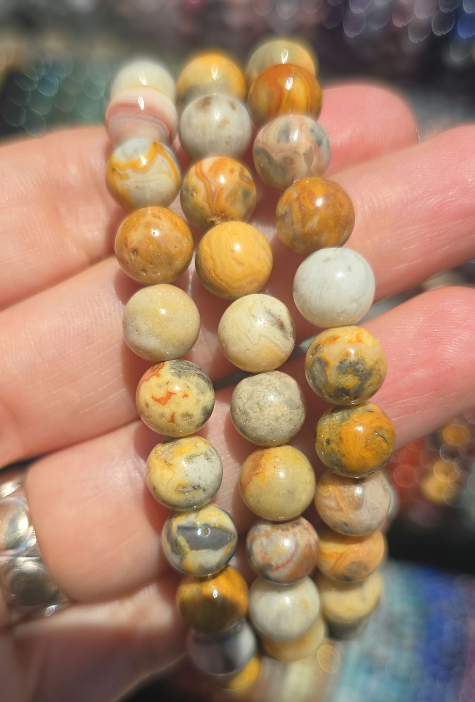 Thumbnail: Crystal Bracelets 8mm (Yellow/Orange Tones)