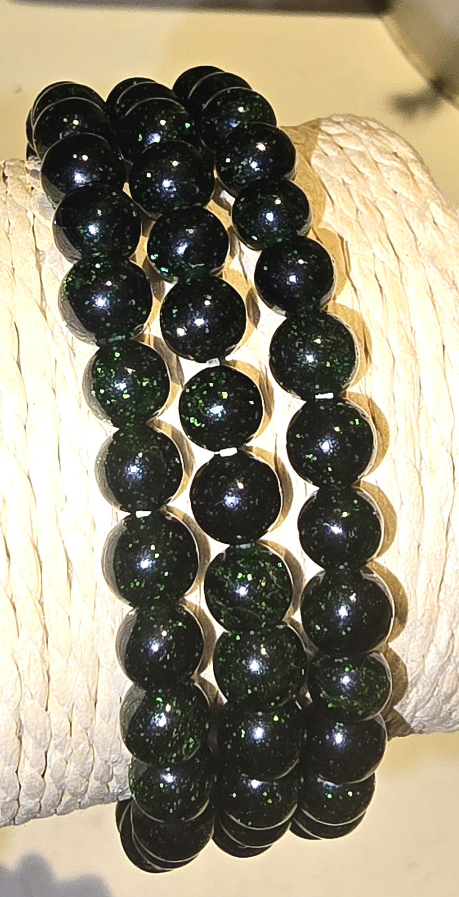 Thumbnail: Crystal Bracelets 6mm (Greeny Tones)