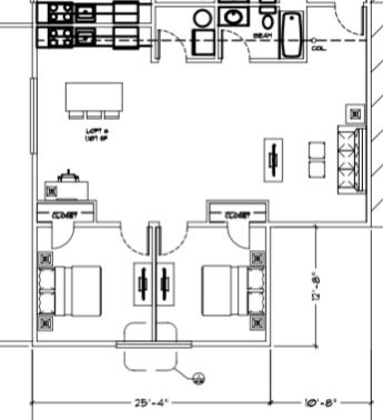 2nd Floor 2 Bedroom Back Unit