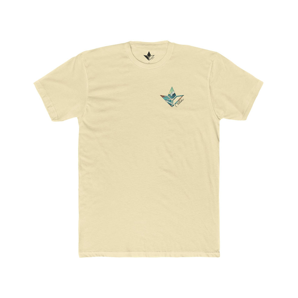 Thumbnail: Copy of Unisex Cotton Crew Tee - Nature Wave Graphic T-Shirt