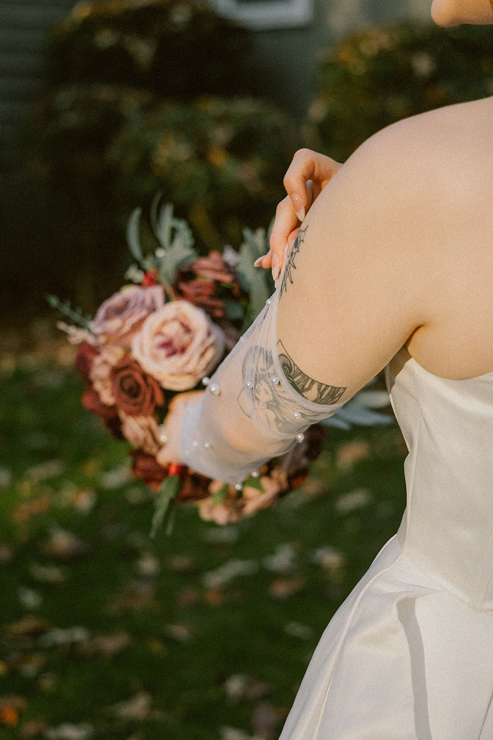 Intimate ,WLW, backyard wedding ,Atlanta, emotional moments, relaxed atmosphere, blend, editorial portraits , documentary-style, storytelling.Two brides ,celebrating ,intimate backyard wedding, candid moments, timeless ,editorial photography, cinematic lighting, editorial portraits, authentic documentary-style moments