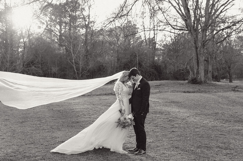 elegant couple's portrait at vinewood stables in newnan, ga