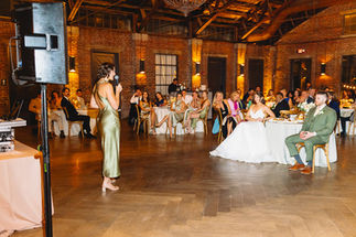 Beautiful and stylish wedding at Midtown Atlanta Wedding at Bishop Station reception