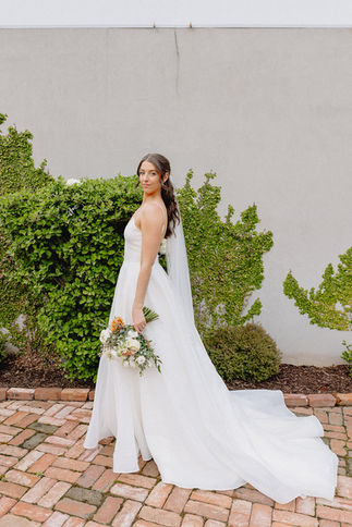 Beautiful and stylish wedding at Midtown Atlanta Wedding at Bishop Station post ceremony photoshoot