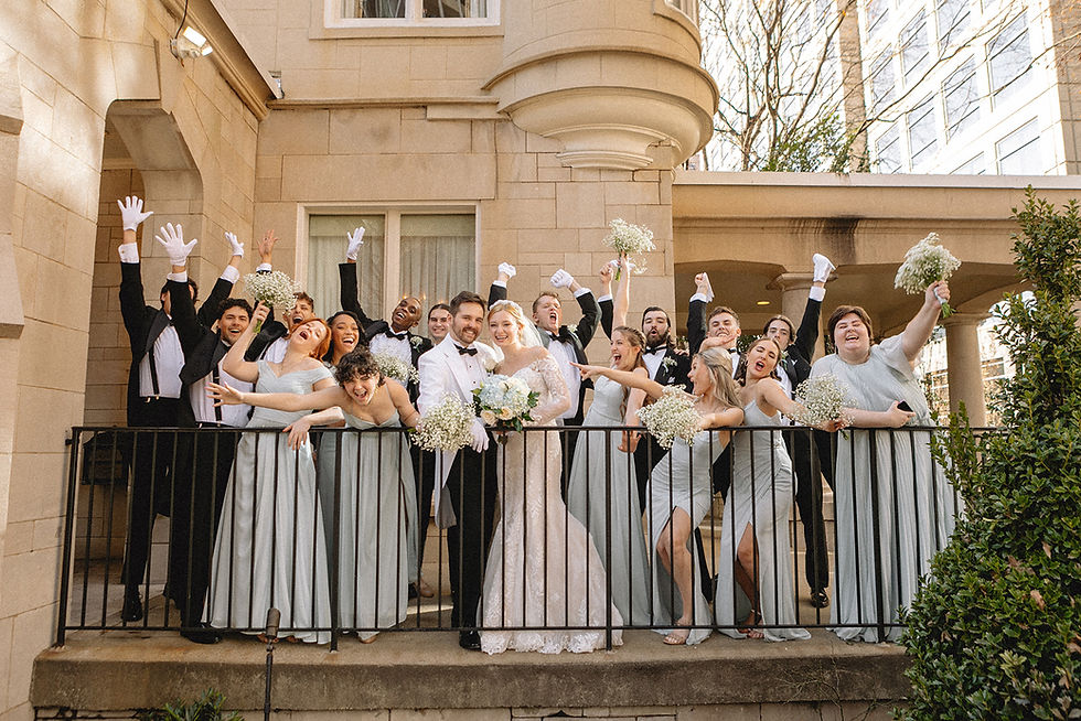 wedding photography of bridal party at the wimbish house