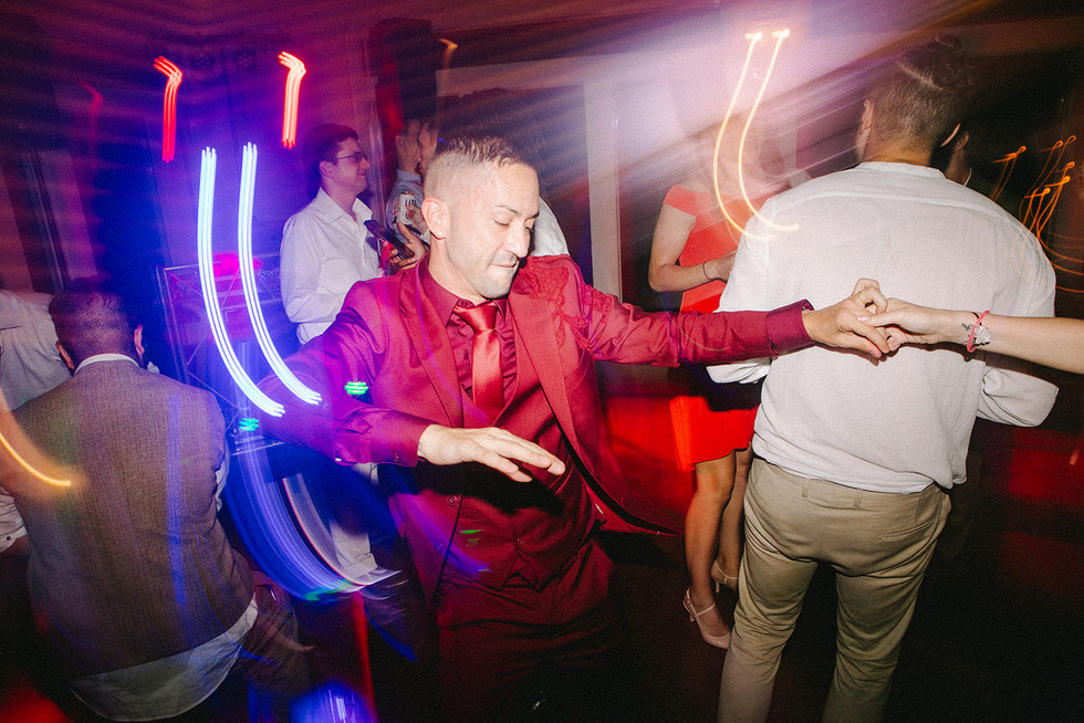 guests dancing in primrose cottage ballroom gay