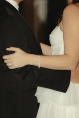 first dance detail shot of bracelet wedding